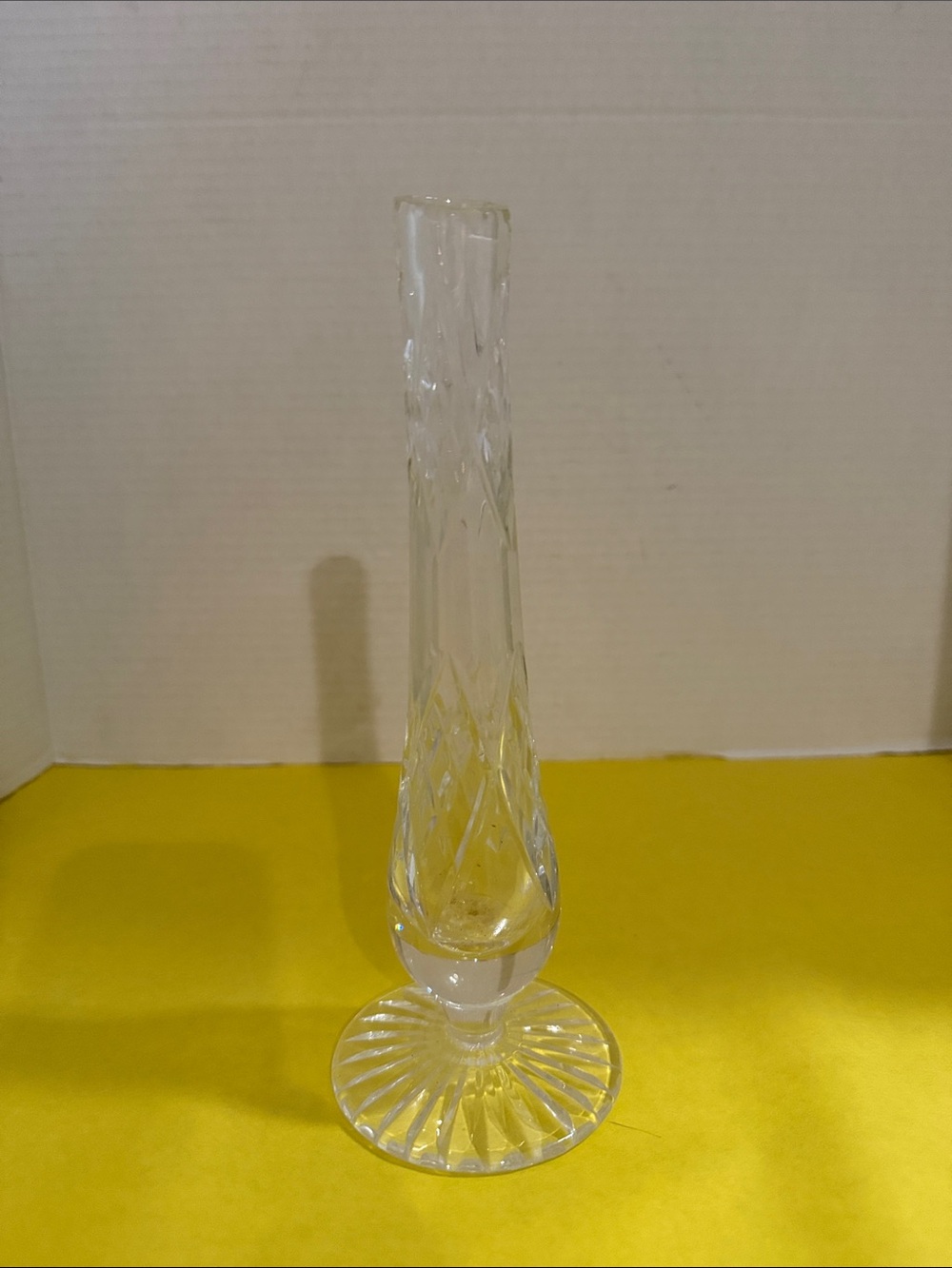 Clear Pressed Glass Bud Vase